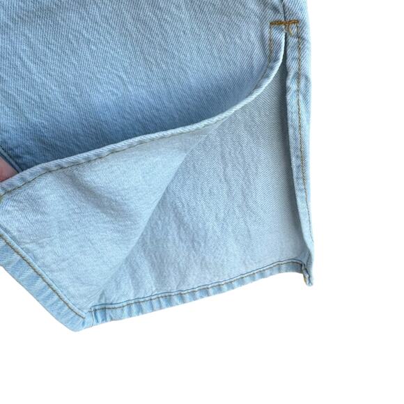 Blank NYC The Cooper High Rise Slim Straight Jeans 30 Light Wash Side Slit - Picture 6 of 9